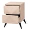 Baxton Studio Draper Mid-Century Modern Two-Tone Light Brown and Black Wood 2-Drawer Nightstand 243-13501-ZORO - alternate 9